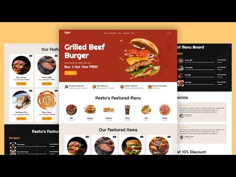 Responsive Restaurant Website Using HTML CSS & JavaScript