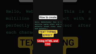 🔥 Simple and Realistic Typing Animation in Pure HTML, CSS & JS – Web Dev Hack! #webdevfreak #css3