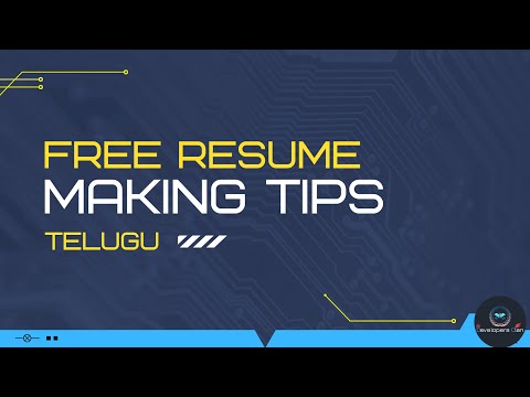 Free resume makers for freshers in telugu - 2021