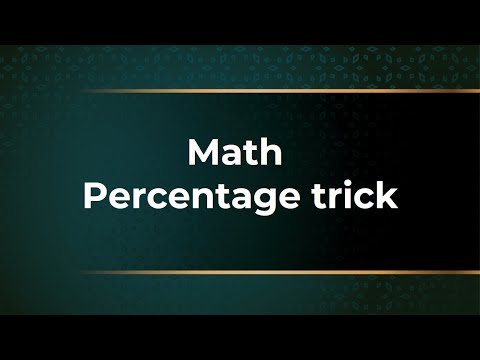 Math Percentage trick for all tests | Mathematics tricks | Percentage solved questions