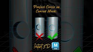 “Perfect Circle on Curved Surface – Quick Maya Tip!”  #mayamodeling #3dmodelingtips #topologymaya