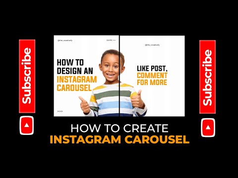 How to create an Instagram Carousel.. #graphicdesigner #tutorial #video