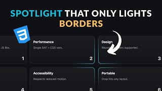 I Made CSS Borders Cool | Border Animation | Dynamic CSS Border Spotlight Effect
