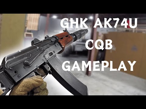GHK Ak74u Gas Blowback CQB Gameplay At MK Airsoft Willard
