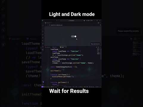 js light and dark mode #codingshorts #frontendcourse #js #tutorial #tech #frontendchallenge #html