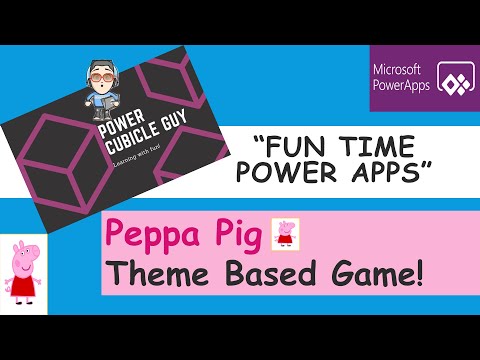 Power Apps: "Peppa Pig" Theme Based Team Work Fun Game!