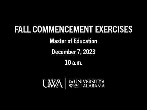 UWA Fall Commencement - Master of Education