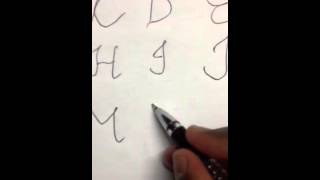 Cursive writing