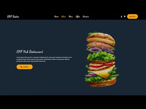 Restaurant About & Offer Card Page | Stunning Responsive Template Design | HTML, CSS & JS | Part 2