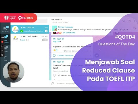 Cara Mudah Jawab Soal Reduced Adjective Clause pada TOEFL ITP