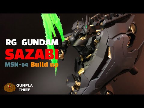 만원으로 도색을 해보자! [RG] 사자비  (흑자비) 빠른 조립 / [RG] MSN-04 SAZABI Painted _Black Quick Build
