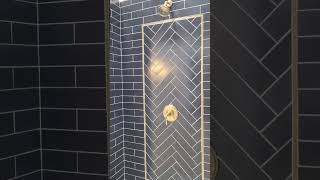 #ytshorts #bathroomdesign ,Subway tile design with style.