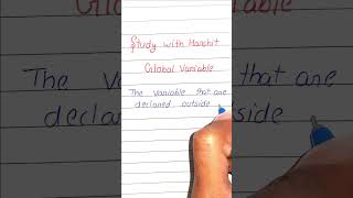 What Is A Global Variable ? #shorts