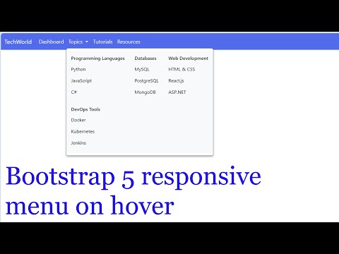 Bootstrap 5 responsive mega menu on hover