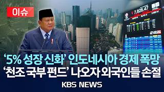 [🔴이슈] '5% 성장 신화' 인도네시아 경제 폭망...'천조 국부 펀드' 나오자 외국인들 손절/2026년 7월 16일(목)/KBS