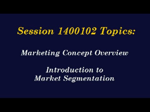 Session 1400102: Introduction to Strategic Marketing