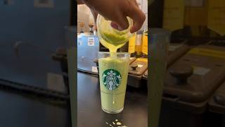 Iced Matcha Latte ☘️ #starbucks #coffee #drink #viral #love #shorts #youtubeshorts #art #food