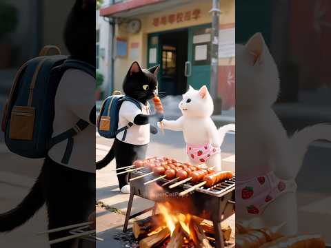 cats are very lucky #ai #funny #mummapapalove #babyanimal #cute #cat #animation #babycat