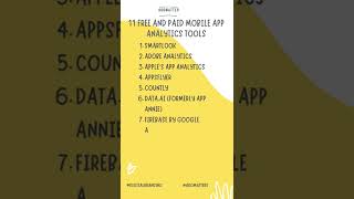 11 APP ANALYSIS TOOLS  - Analyze your App for Better Growth. Optimize it.