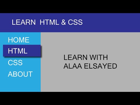 Sidebar Menu using HTML & CSS