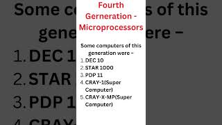 Fourth Generation of Computer #microprocessor #generationofcomputer #ict #computerknowledge