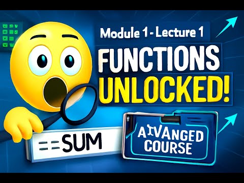 Unlock Excel Functions: Secrets Every Pro Should Know! | Module 1 Lecture 1
