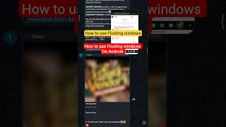 How To use Floating window on Android smartphone #floatingwindow #android2025 #androidfloatingwindow