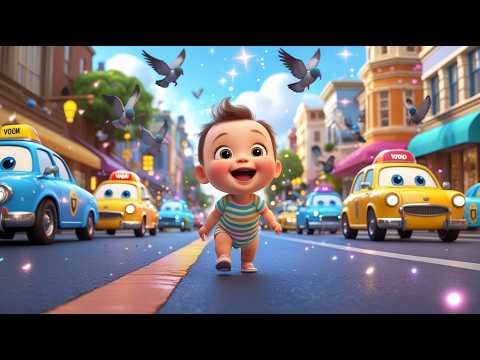 Exploring the Busy Town with Baby 🚦🏙️ | Learn Community & Vehicles for Kids | Fun Preschool Learning