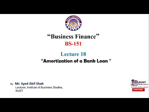 Amortization of a Bank Loan