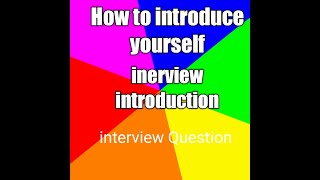 How to give interview in Any field.