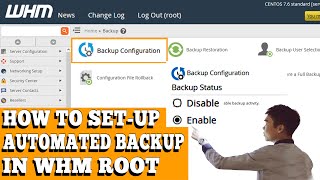 HOW TO SET-UP AUTOMATED BACKUP IN WHM ROOT? [STEP BY STEP]☑️