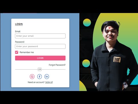 Login Form using HTML & CSS only | No JavaScript or jQuery|source code|social media login form
