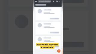 Ready made Payoneer account sale. who needs inbox me