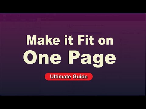 How to make all of your text fit on one page In Microsoft Word