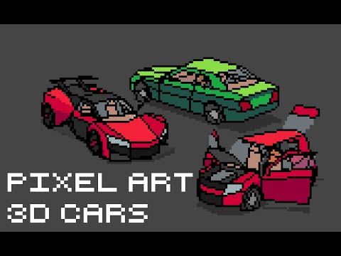 Tiny Low-Poly Cars with Pixel Art Aesthetic