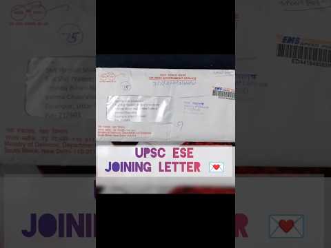 UPSC ESE 2022 joining letter military engineer services #upsc #mes #civilengg #ese #ies