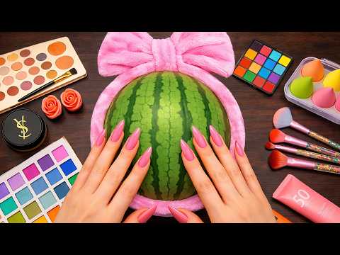 ASMR Makeup on Watermelon🍉 (No Talking) 53