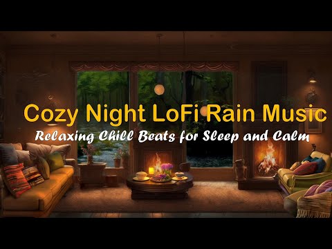 🌙 Cozy Night LoFi Rain Music | Relaxing Chill Beats for Sleep and Calm 🌧️🎶
