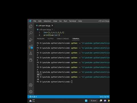 sum of list in python:18(Brain Power)