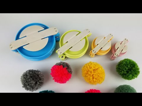COMO HACER POMPONES CON UNA POMPONERA/POMPONES