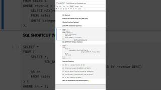 SQL Shortcut: Find Top Records Per Group Using ONE Query | Window Functions Explained