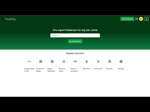 Fiverr Clone (Taskify) made with react, express and Typescript