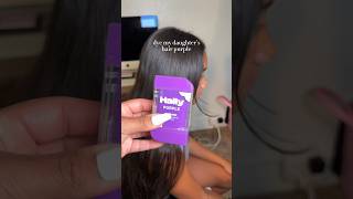 Dye my daughter’s hair purple💜#hairstyle #daughter #momlife