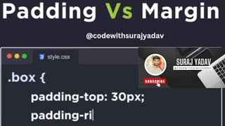 Padding vs Margin Explained With Animation In short, padding is inside margin is outside #css #trend