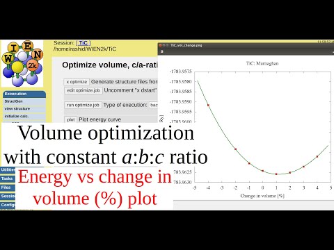 WT03: Volume Optimization with constant a:b:c ratio in WIEN2k