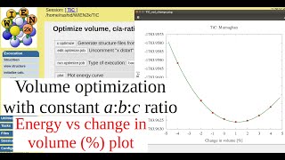 WT03: Volume Optimization with constant a:b:c ratio in WIEN2k