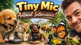 Tiny Mic Animal Interviews 🐾🎤 | Puppy, Kitten, Bee & Bugs Talk Like Humans 😂
