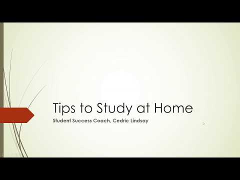 Tips To Study At Home Workshop