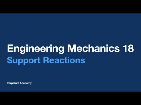 Engineering Mechanics 18 - Support Reactions