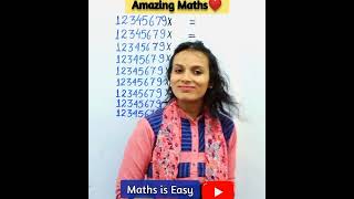 Amazing Maths Pattern ❤️ Maths Trick | Vedic Maths | Vedic Maths Trick #shorts #youtubeshorts #math